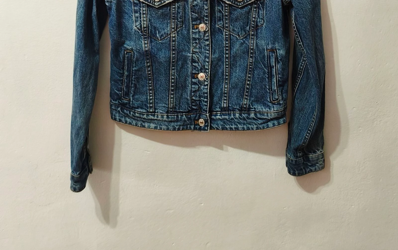 Blaue Mango-damesjeansjas maat XS – photo 6